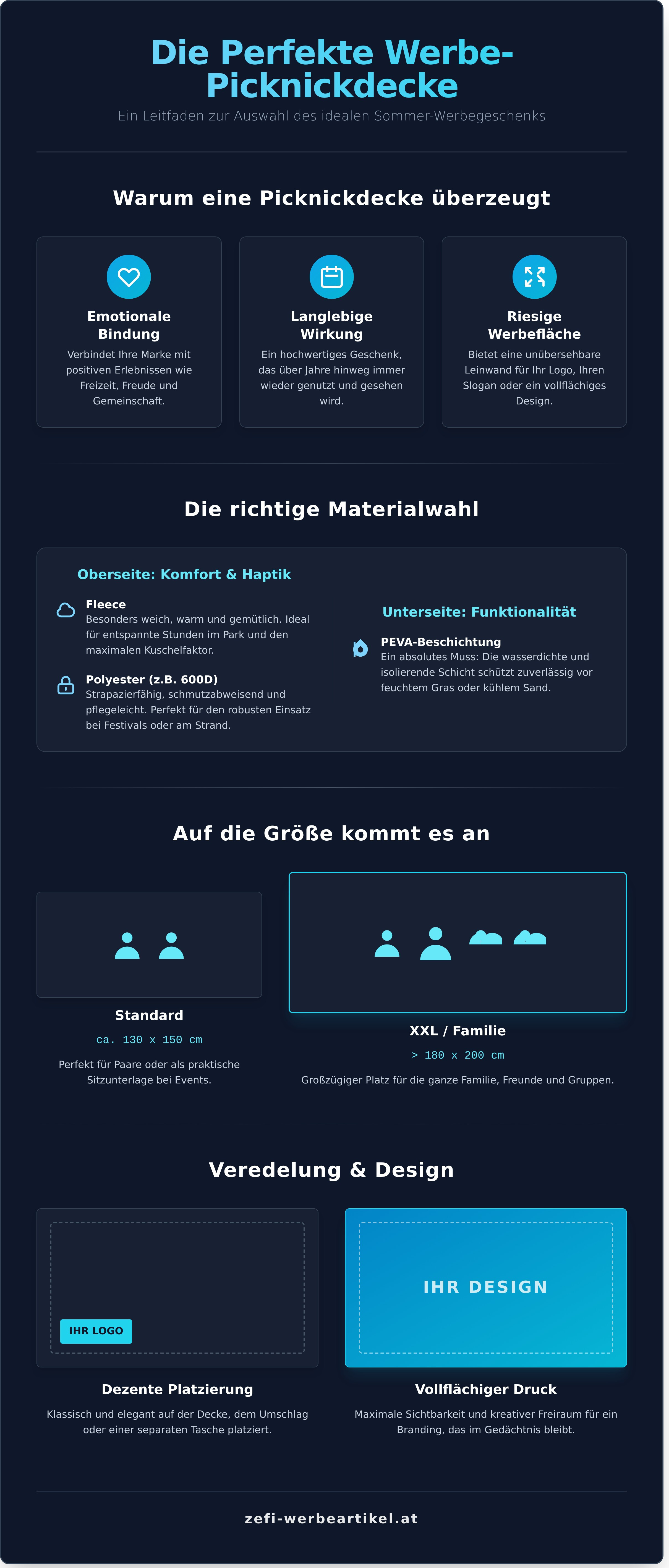 Picknickdecke infographic - visual guide