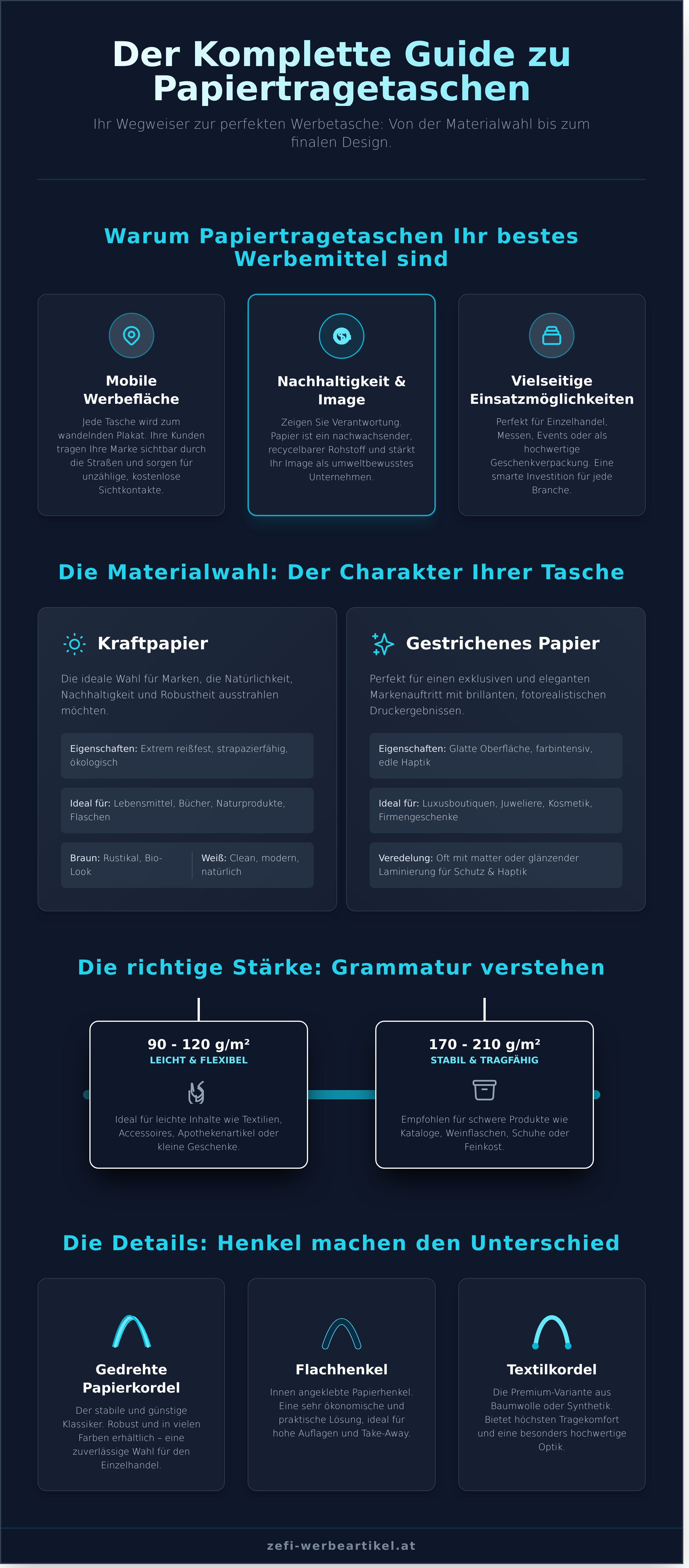 Infographic Komplett Guide zum Papiertaschen