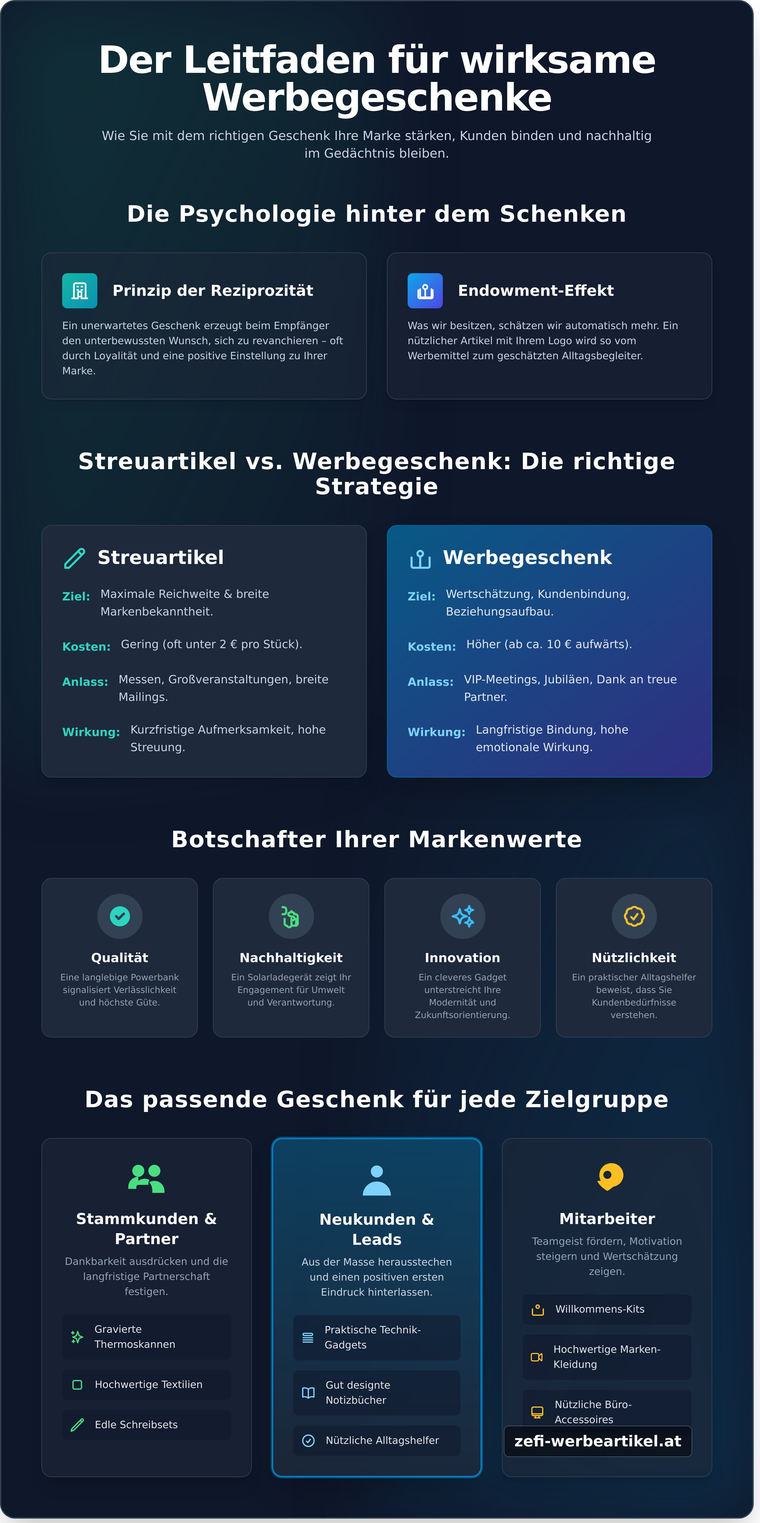 I nfographic wirksame Werbegeschenke